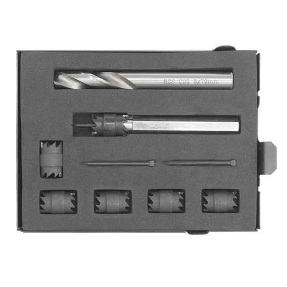 Sealey Spot Weld Cutter & Drill Bit Set 9pc10mm AK4730 Sealey - Dynamic Drive