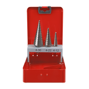 Sealey HSS M2 Step Drill Bit Set 3pc Double Flute AK4733 Sealey - Dynamic Drive
