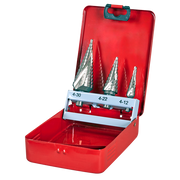 Sealey HSS M2 Step Drill Bit Set 3pc Spiral Flute AK4743 Sealey - Dynamic Drive