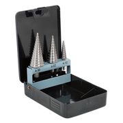 Sealey HSS 4341 Step Drill Bit Set 3pc Double Flute AK4746 Sealey - Dynamic Drive