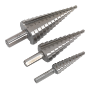 Sealey HSS 4341 Step Drill Bit Set 3pc Double Flute AK4746 Sealey - Dynamic Drive
