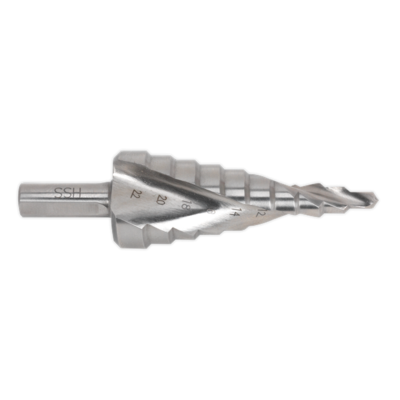 Sealey HSS 4341 Step Drill Bit 4-22mm Spiral Flute AK4747 Sealey - Dynamic Drive