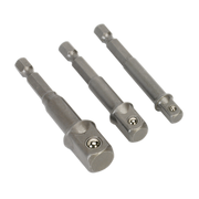 Sealey 1/4" 3/8" 1/2" Drive Power Tool Socket Adaptor Set Drill Converter AK4929 Sealey  - Dynamic Drive
