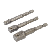 Sealey 1/4" 3/8" 1/2" Drive Power Tool Socket Adaptor Set Drill Converter AK4929 Sealey  - Dynamic Drive