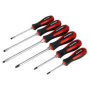 Sealey Premier 6pc Hammer Thru Cap Screwdriver Set Slotted Phillips Bolster Sealey  - Dynamic Drive