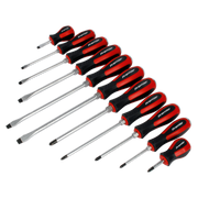 Sealey Screwdriver Set 11pc Hammer-Thru AK4933 Sealey - Dynamic Drive