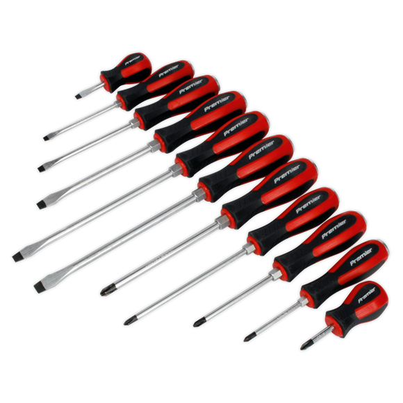 Sealey Screwdriver Set 11pc Hammer-Thru AK4933 Sealey - Dynamic Drive