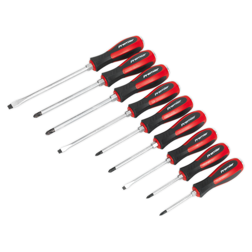 Sealey Premier 9 Piece Hammer Thru Screwdriver Set Phillips Slotted Pozi AK4934 Sealey  - Dynamic Drive