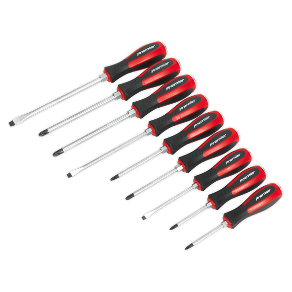 Sealey Premier 9 Piece Hammer Thru Screwdriver Set Phillips Slotted Pozi AK4934 Sealey  - Dynamic Drive