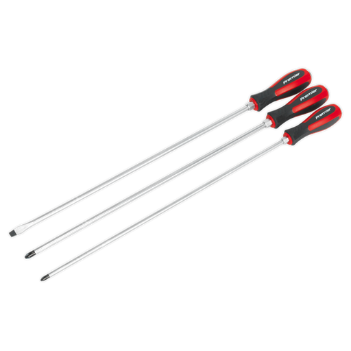 Sealey Premier 3 Piece Hammer Thru Screwdriver Set 450mm Slotted Pozi AK4935 Sealey  - Dynamic Drive