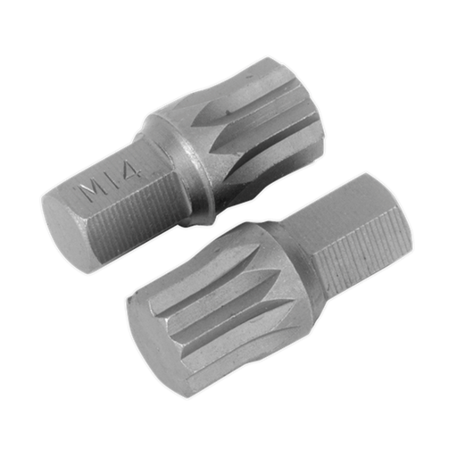 Sealey Spline Bit M14 x 30mm Pack of 2 AK5532 Sealey - Dynamic Drive