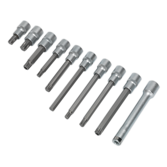 Sealey Head Bolt Socket Bit Set 10pc 1/2"Sq Drive AK5538 Sealey - Dynamic Drive