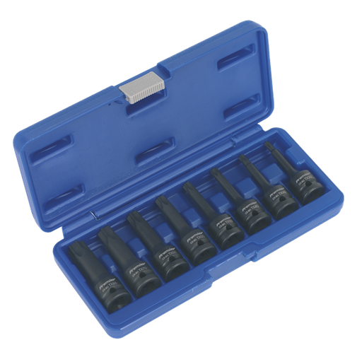 Sealey Impact TRX-Star* Socket Bit Set 8pc 1/2"Sq Drive AK5602 Sealey - Dynamic Drive