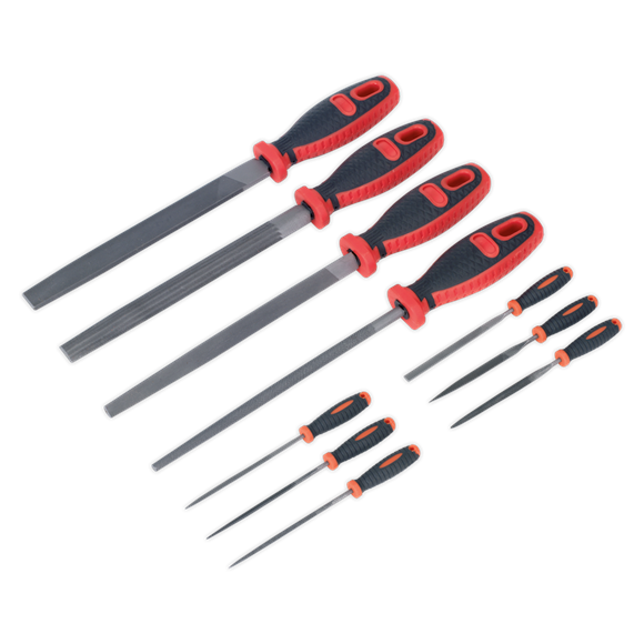 Sealey File Set 10pc Engineer's & Needle AK578 Sealey - Dynamic Drive