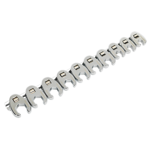 Sealey Crow's Foot Spanner Set 10pc 3/8"Sq Drive Metric AK598 Sealey - Dynamic Drive