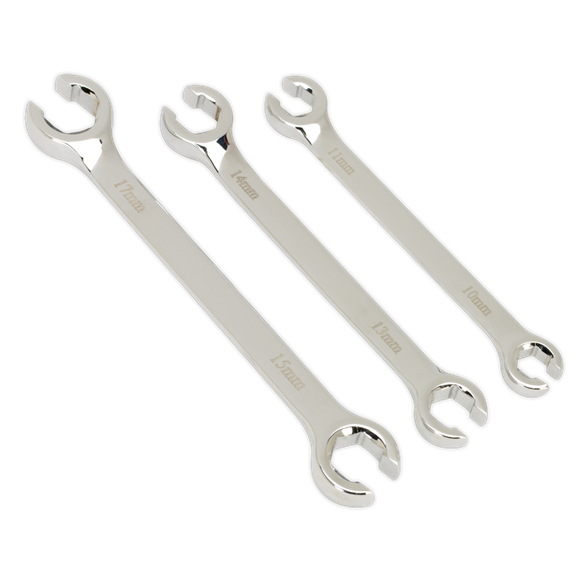 Sealey Flare Nut Spanner Set 3pc Metric AK600 Sealey - Dynamic Drive