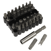 Sealey Security Bit & Magnetic Adaptor Set 33pc AK614 Sealey - Dynamic Drive