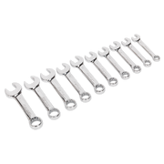 Sealey Combination Spanner Set 10pc Stubby Metric AK633 Sealey - Dynamic Drive
