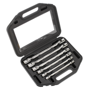 Sealey Double Flexi-Head Socket Spanner Set 6pc Fully Polished Metric AK635 Sealey - Dynamic Drive