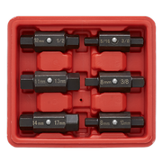 Sealey Oil Drain Plug Key Set 6pc Double End AK658 Sealey - Dynamic Drive
