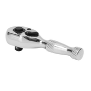 Sealey Stubby Ratchet Wrench 1/4"Sq Drive Pear-Head Flip Reverse AK660S Sealey - Dynamic Drive