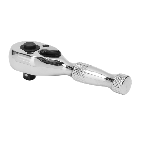 Sealey Stubby Ratchet Wrench 1/4"Sq Drive Pear-Head Flip Reverse AK660S Sealey - Dynamic Drive