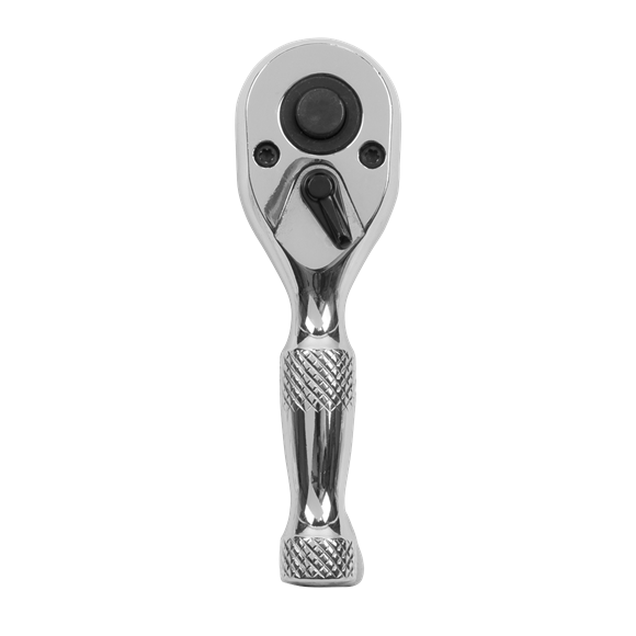 Sealey Stubby Ratchet Wrench 1/4"Sq Drive Pear-Head Flip Reverse AK660S Sealey - Dynamic Drive