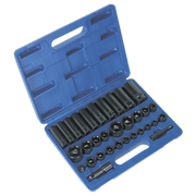 Sealey Impact Socket Set 32pc Standard/Deep 3/8"&1/2"Sq Dr Met/Imp AK681 Sealey  - Dynamic Drive