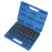 Sealey Impact Socket Set 32pc Standard/Deep 3/8"&1/2"Sq Dr Met/Imp AK681 Sealey  - Dynamic Drive