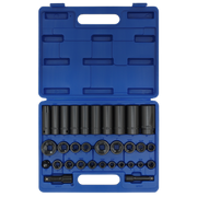 Sealey Impact Socket Set 32pc Standard/Deep 3/8"&1/2"Sq Dr Met/Imp AK681 Sealey  - Dynamic Drive