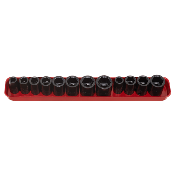 Sealey Impact Socket Set 12pc 3/8"Sq Drive Metric/Imperial AK682 Sealey - Dynamic Drive