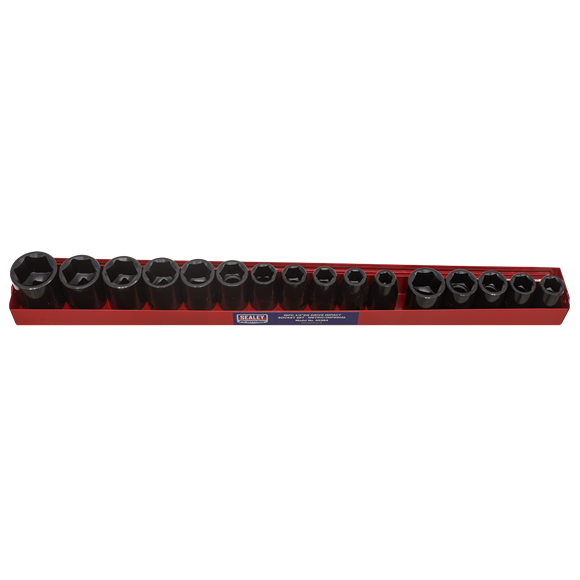 Sealey Impact Socket Set 16pc 1/2"Sq Drive Metric/Imperial AK684 Sealey - Dynamic Drive