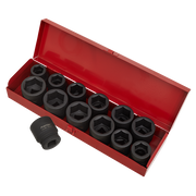Sealey Impact Socket Set 13pc 3/4"Sq Drive Metric/Imperial AK686 Sealey - Dynamic Drive