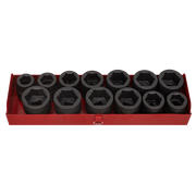 Sealey Impact Socket Set 13pc 3/4"Sq Drive Metric/Imperial AK686 Sealey - Dynamic Drive
