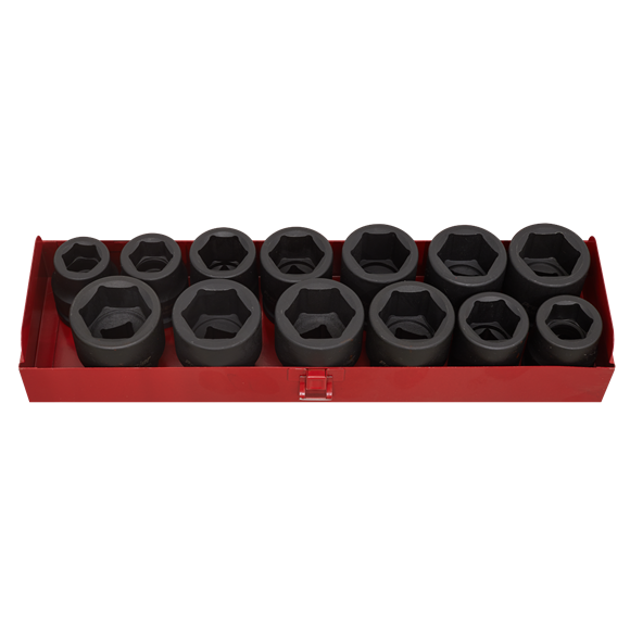 Sealey Impact Socket Set 13pc 3/4"Sq Drive Metric/Imperial AK686 Sealey - Dynamic Drive