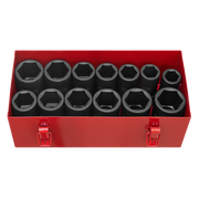 Impact Socket Set 13Pc Deep 3/4Inchsq Drive Metric/Im Sealey  - Dynamic Drive