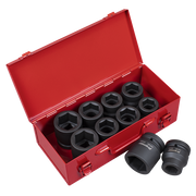 Impact Socket Set 10Pc 1Inchsq Drive Metric/Imperial Sealey  - Dynamic Drive