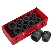 Impact Socket Set 10Pc 1Inchsq Drive Metric/Imperial Sealey  - Dynamic Drive