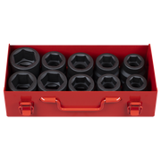 Impact Socket Set 10Pc 1Inchsq Drive Metric/Imperial Sealey  - Dynamic Drive