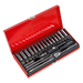 Sealey AK690 Premier 41 Piece 1/4" Sq Dr Metric/imperial Socket Set + Metal Case Sealey  - Dynamic Drive