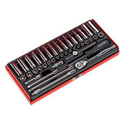 Sealey AK690 Premier 41 Piece 1/4" Sq Dr Metric/imperial Socket Set + Metal Case Sealey  - Dynamic Drive