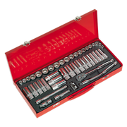Sealey Socket Set 45pc 3/8"Sq Dr 6pt WallDrive - Metric/Imperial AK692 Sealey  - Dynamic Drive