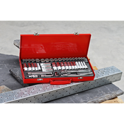 Sealey Socket Set 45pc 3/8"Sq Drive 6pt WallDrive Metric/Imperial AK692 Sealey - Dynamic Drive