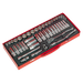Sealey Socket Set 45pc 3/8"Sq Dr 6pt WallDrive - Metric/Imperial AK692 Sealey  - Dynamic Drive