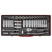 Sealey Socket Set 45pc 3/8"Sq Dr 6pt WallDrive - Metric/Imperial AK692 Sealey  - Dynamic Drive