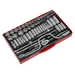 Sealey Socket Set 64pc 3/8" & 1/2"Sq Drive 6pt WallDrive - Met/Imp AK694 Sealey  - Dynamic Drive