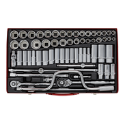 Sealey Socket Set 64pc 3/8" & 1/2"Sq Drive 6pt WallDrive - Met/Imp AK694 Sealey  - Dynamic Drive