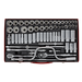 Sealey Socket Set 64pc 3/8" & 1/2"Sq Drive 6pt WallDrive - Met/Imp AK694 Sealey  - Dynamic Drive