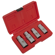 Sealey Stud Extractor Set 4pc 1/2"Sq Drive Metric AK723 Sealey - Dynamic Drive
