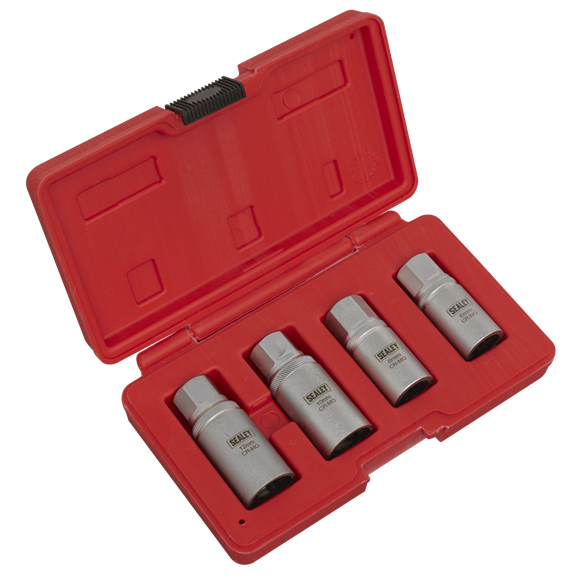 Sealey Stud Extractor Set 4pc 1/2"Sq Drive Metric AK723 Sealey - Dynamic Drive